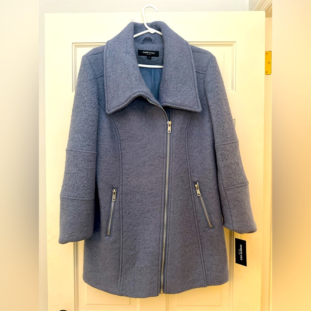 Kenneth Cole Women's Gray Pea Coat